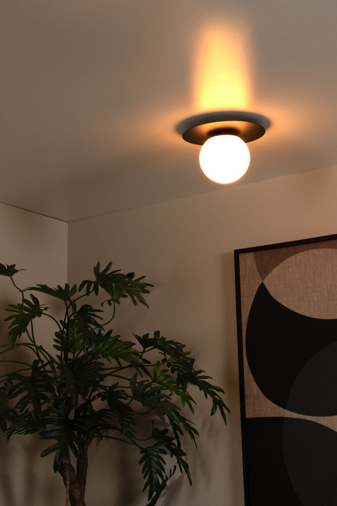 Lucide TRICIA - Plafonnière - Ø 25 cm - 1xE27 - Zwart Lucide TRICIA - Plafonnière - Ø 25 cm - 1xE27 - Zwart