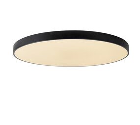 Lucide UNAR - Plafonnière - Ø 80 cm - LED 3 StepDim (Memory) - 1x80W 2700K - Zwart