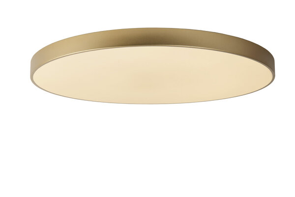 Lucide UNAR - Plafonnière - Ø 80 cm - LED 3 StepDim (Memory) - 1x80W 2700K - Mat Goud / Messing