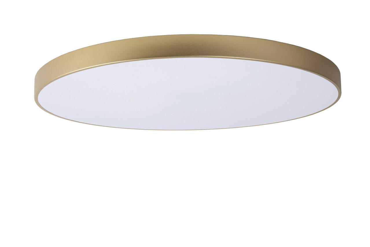 Lucide UNAR - Plafonnière - Ø 80 cm - LED 3 StepDim (Memory) - 1x80W 2700K - Mat Goud / Messing