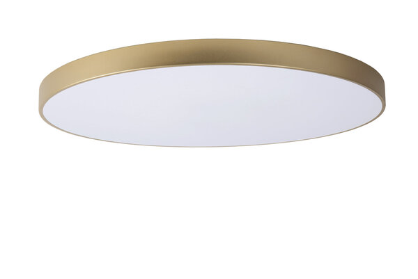 Lucide UNAR - Plafonnière - Ø 80 cm - LED 3 StepDim (Memory) - 1x80W 2700K - Mat Goud / Messing