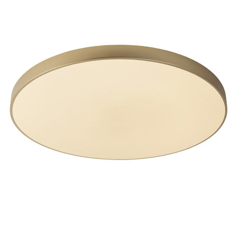 Lucide UNAR - Plafonnière - Ø 80 cm - LED 3 StepDim (Memory) - 1x80W 2700K - Mat Goud / Messing