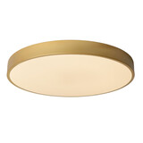 Lucide UNAR - Plafonnière - Ø 49,5 cm - LED 3 StepDim (Memory) - 1x36W 2700K - Mat Goud / Messing