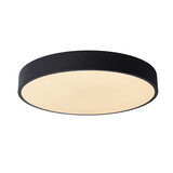 Lucide UNAR - Plafonnière - Ø 39,5 cm - LED 3 StepDim (Memory) - 1x24W 2700K - Zwart