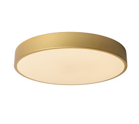 Lucide UNAR - Plafonnière - Ø 39,5 cm - LED 3 StepDim (Memory) - 1x24W 2700K - Mat Goud / Messing