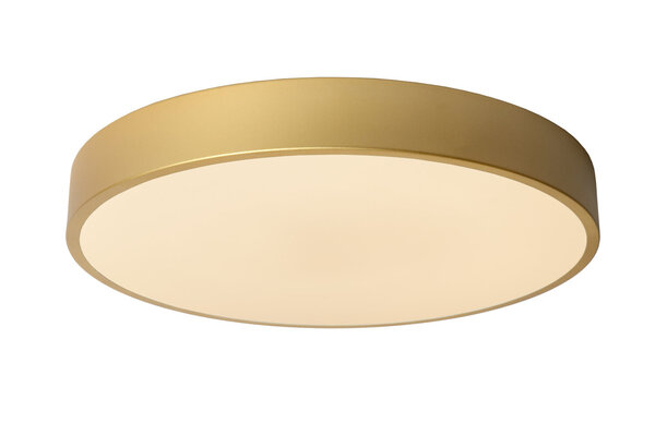 Lucide UNAR - Plafonnière - Ø 39,5 cm - LED 3 StepDim (Memory) - 1x24W 2700K - Mat Goud / Messing