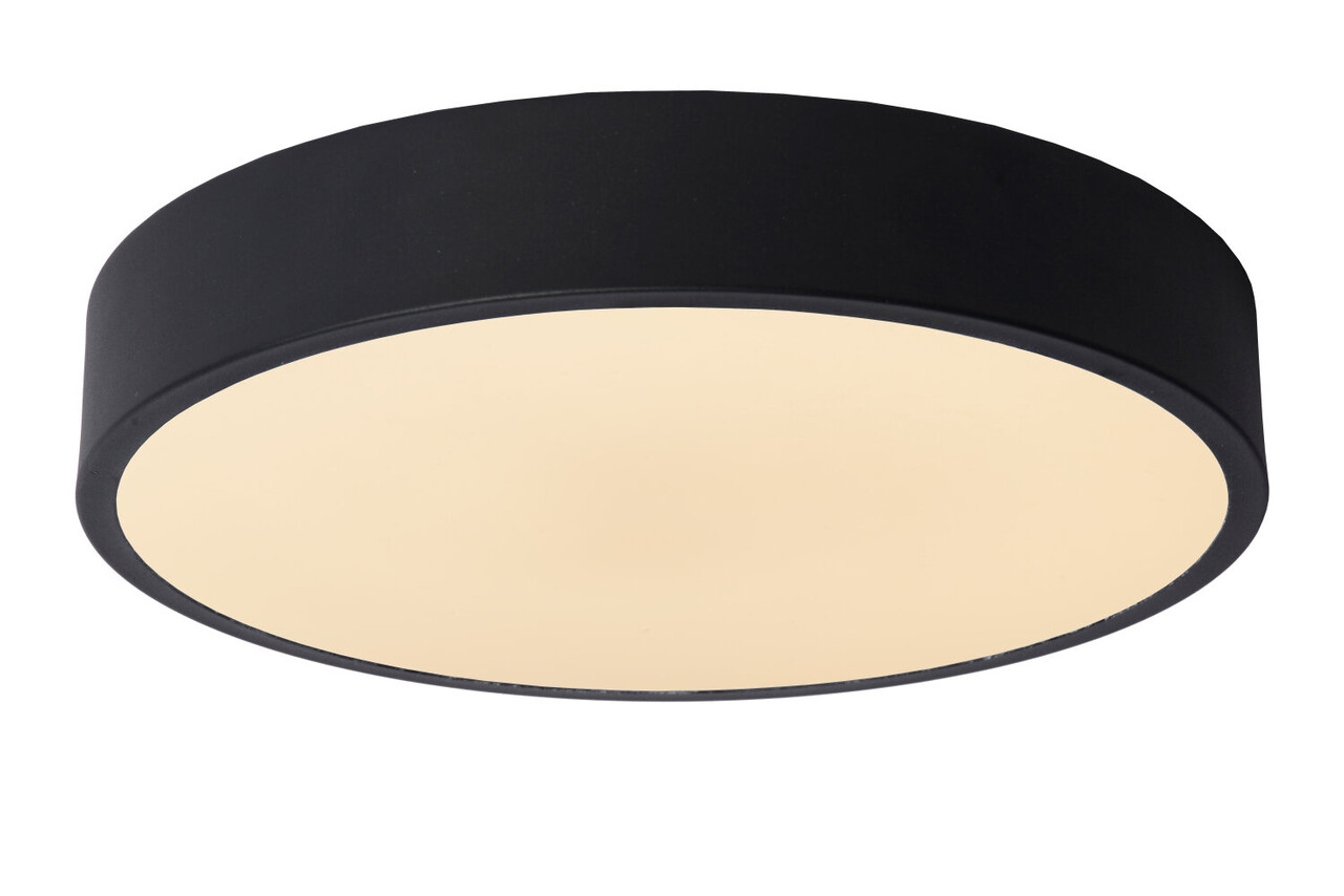 Lucide UNAR - Plafonnière - Ø 30 cm - LED 3 StepDim (Memory) - 1x18W 2700K - Zwart Lucide UNAR - Plafonnière - Ø 30 cm - LED 3 StepDim (Memory) - 1x18W 2700K - Zwart
