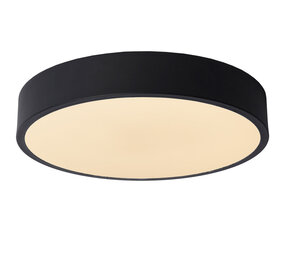 Lucide UNAR - Plafonnière - Ø 30 cm - LED 3 StepDim (Memory) - 1x18W 2700K - Zwart