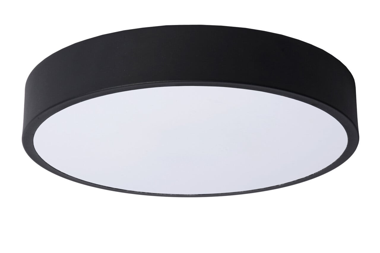 Lucide UNAR - Plafonnière - Ø 30 cm - LED 3 StepDim (Memory) - 1x18W 2700K - Zwart Lucide UNAR - Plafonnière - Ø 30 cm - LED 3 StepDim (Memory) - 1x18W 2700K - Zwart