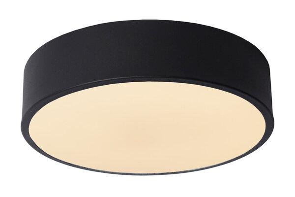 Lucide UNAR - Plafonnière - Ø 20 cm - LED 3 StepDim (Memory) - 1x12W 2700K - Zwart