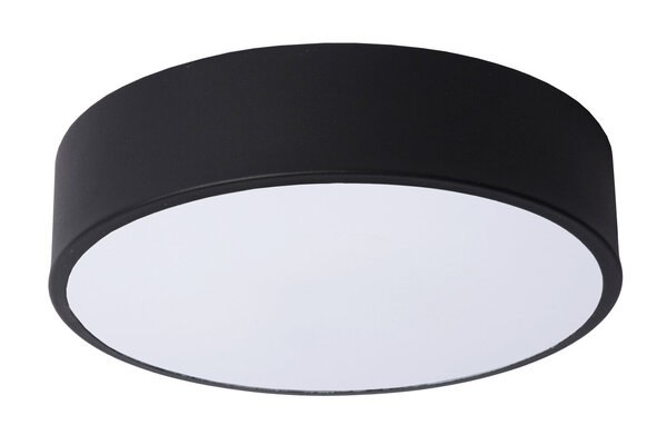 Lucide UNAR - Plafonnière - Ø 20 cm - LED 3 StepDim (Memory) - 1x12W 2700K - Zwart