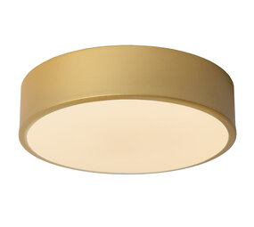 Lucide UNAR - Plafonnière - Ø 20 cm - LED 3 StepDim (Memory) - 1x12W 2700K - Mat Goud / Messing Lucide UNAR - Plafonnière - Ø 20 cm - LED 3 StepDim (Memory) - 1x12W 2700K - Mat Goud / Messing