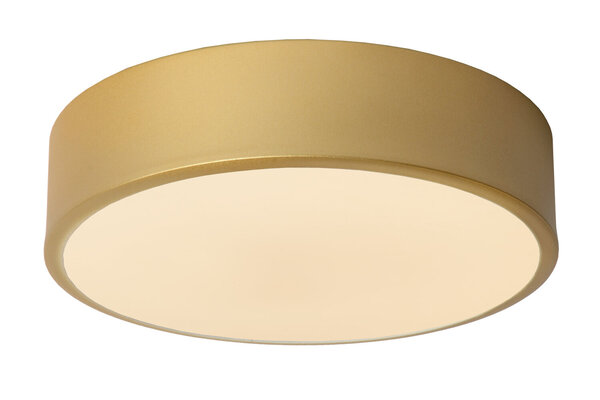 Lucide UNAR - Plafonnière - Ø 20 cm - LED 3 StepDim (Memory) - 1x12W 2700K - Mat Goud / Messing Lucide UNAR - Plafonnière - Ø 20 cm - LED 3 StepDim (Memory) - 1x12W 2700K - Mat Goud / Messing