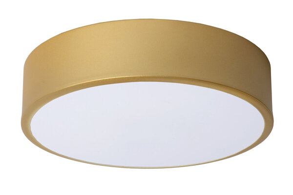 Lucide UNAR - Plafonnière - Ø 20 cm - LED 3 StepDim (Memory) - 1x12W 2700K - Mat Goud / Messing Lucide UNAR - Plafonnière - Ø 20 cm - LED 3 StepDim (Memory) - 1x12W 2700K - Mat Goud / Messing