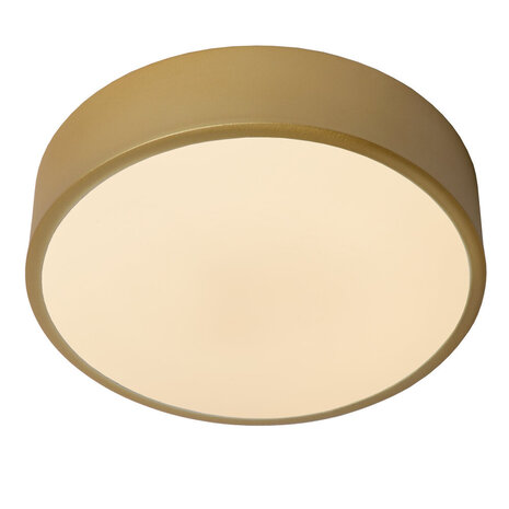 Lucide UNAR - Plafonnière - Ø 20 cm - LED 3 StepDim (Memory) - 1x12W 2700K - Mat Goud / Messing Lucide UNAR - Plafonnière - Ø 20 cm - LED 3 StepDim (Memory) - 1x12W 2700K - Mat Goud / Messing