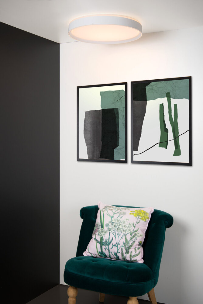 Lucide NURIA - Plafonnière - Ø 50 cm - LED 3 StepDim - 1x36W 2700K - Wit Lucide NURIA - Plafonnière - Ø 50 cm - LED 3 StepDim - 1x36W 2700K - Wit