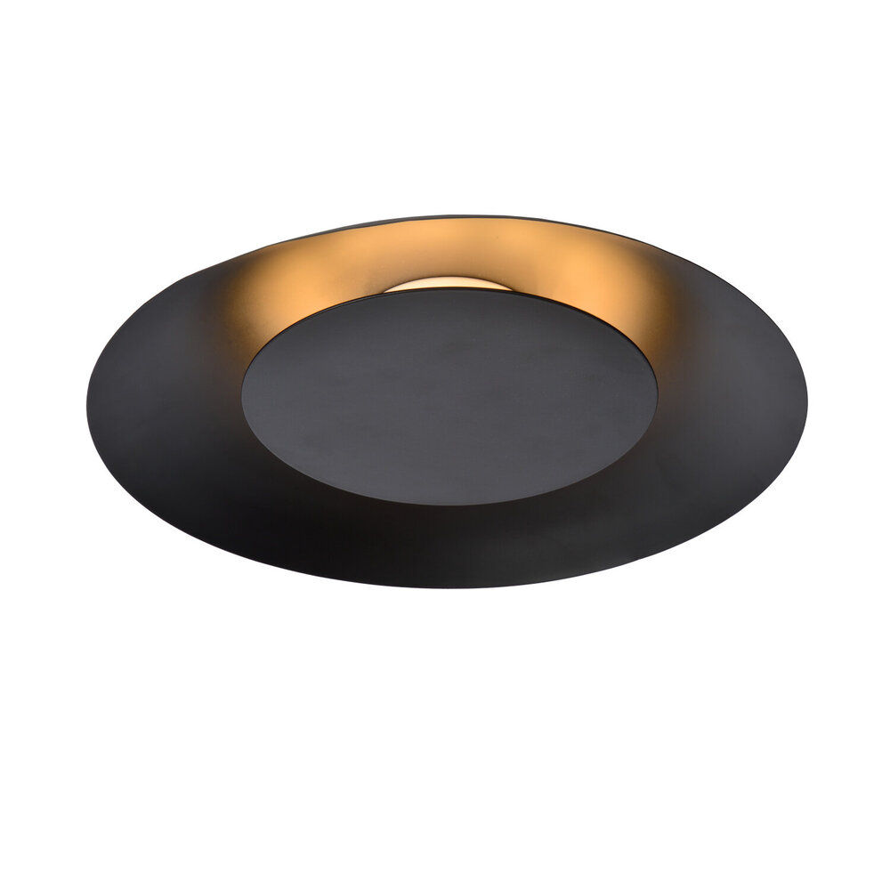 Lucide FOSKAL - Plafonnière - Ø 34,5 cm - LED - 1x12W 2700K - Zwart