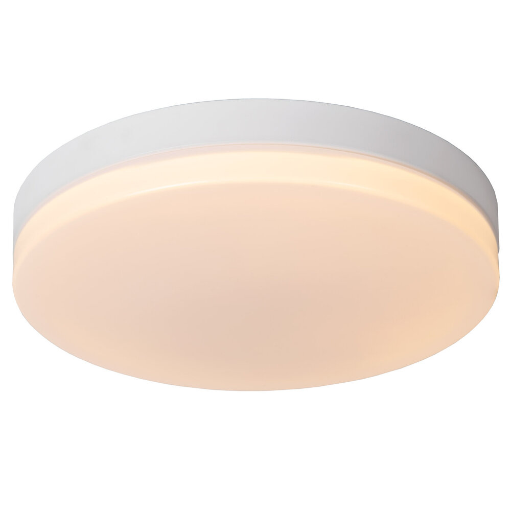 Lucide BISKIT - Plafonnière Badkamer - Ø 40 cm - LED - 1x36W 2700K - IP44 - Bewegingssensor - Wit