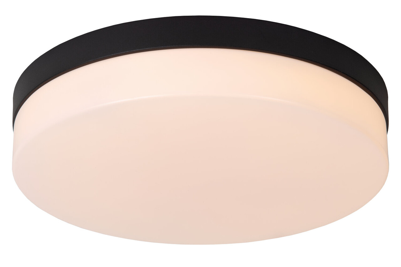 Lucide BISKIT - Plafonnière Badkamer - Ø 34,5 cm - LED - 1x24W 2700K - IP44 - Bewegingssensor - Zwart Lucide BISKIT - Plafonnière Badkamer - Ø 34,5 cm - LED - 1x24W 2700K - IP44 - Bewegingssensor - Zwart