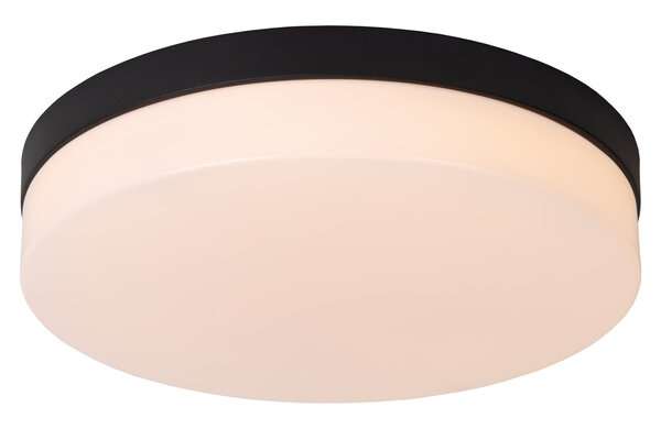 Lucide BISKIT - Plafonnière Badkamer - Ø 34,5 cm - LED - 1x24W 2700K - IP44 - Bewegingssensor - Zwart Lucide BISKIT - Plafonnière Badkamer - Ø 34,5 cm - LED - 1x24W 2700K - IP44 - Bewegingssensor - Zwart