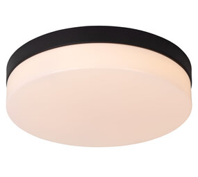 Lucide BISKIT - Plafonnière Badkamer - Ø 28 cm - LED - 1x18W 2700K - IP44 - Bewegingssensor - Zwart Lucide BISKIT - Plafonnière Badkamer - Ø 28 cm - LED - 1x18W 2700K - IP44 - Bewegingssensor - Zwart