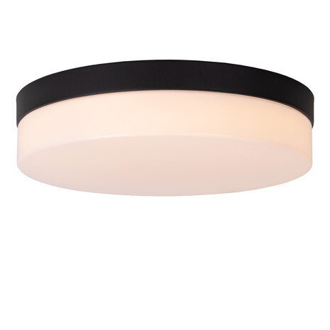 Lucide BISKIT - Plafonnière Badkamer - Ø 28 cm - LED - 1x18W 2700K - IP44 - Bewegingssensor - Zwart Lucide BISKIT - Plafonnière Badkamer - Ø 28 cm - LED - 1x18W 2700K - IP44 - Bewegingssensor - Zwart