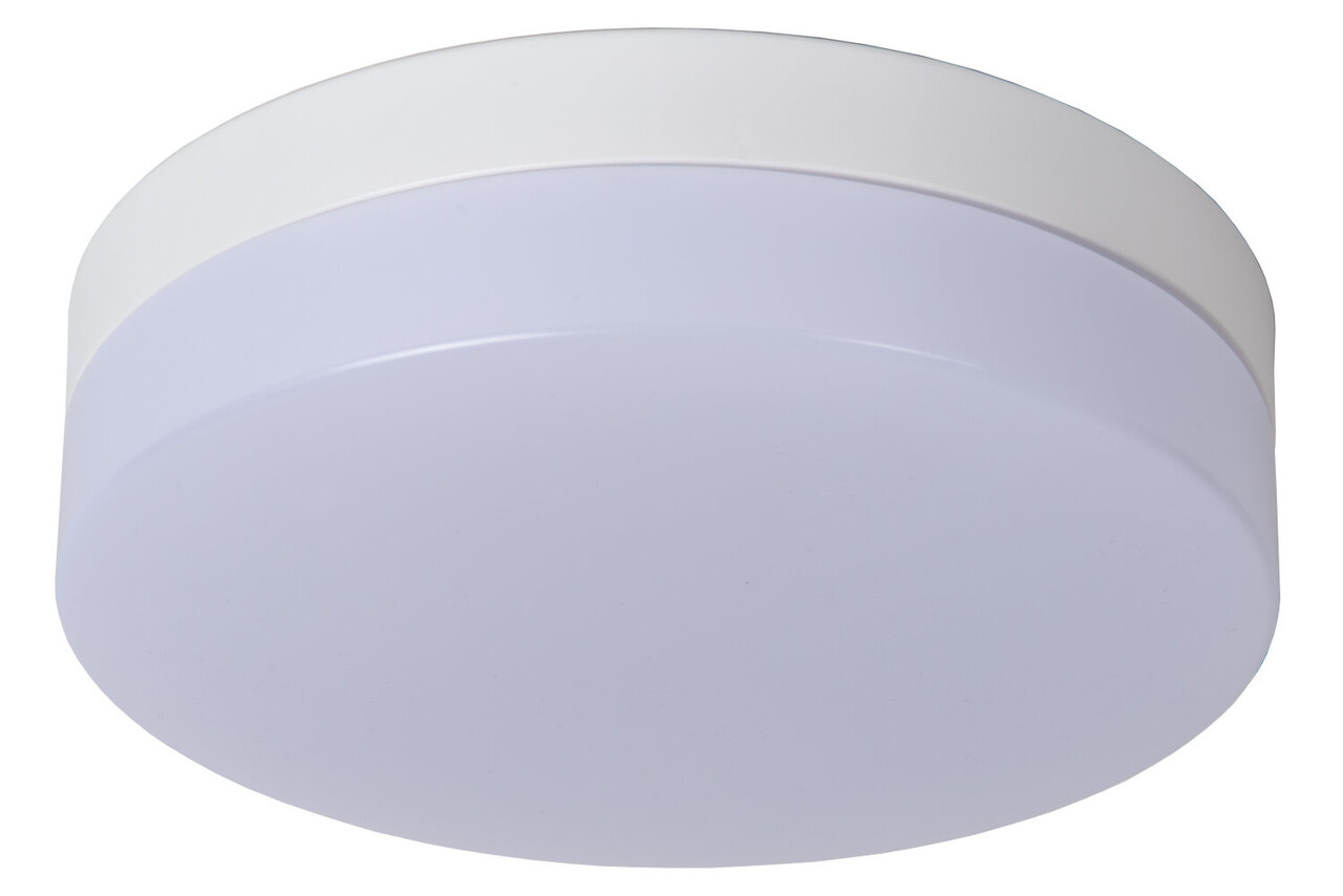 Lucide BISKIT - Plafonnière Badkamer - Ø 23 cm - LED - 1x12W 2700K - IP44 - Bewegingssensor - Wit Lucide BISKIT - Plafonnière Badkamer - Ø 23 cm - LED - 1x12W 2700K - IP44 - Bewegingssensor - Wit