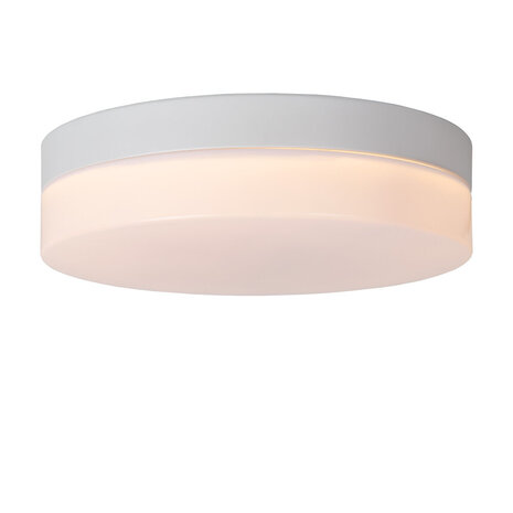 Lucide BISKIT - Plafonnière Badkamer - Ø 23 cm - LED - 1x12W 2700K - IP44 - Bewegingssensor - Wit Lucide BISKIT - Plafonnière Badkamer - Ø 23 cm - LED - 1x12W 2700K - IP44 - Bewegingssensor - Wit