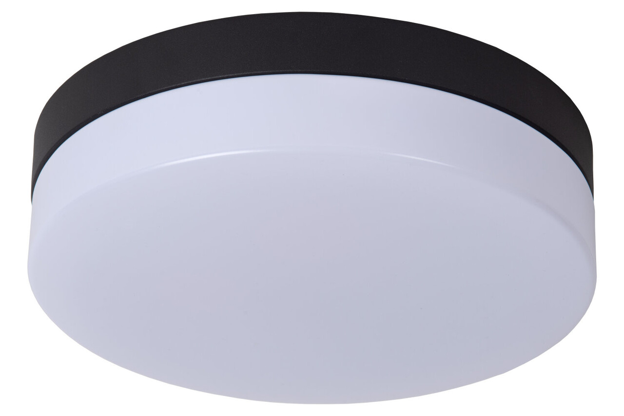 Lucide BISKIT - Plafonnière Badkamer - Ø 23 cm - LED - 1x12W 2700K - IP44 - Bewegingssensor - Zwart Lucide BISKIT - Plafonnière Badkamer - Ø 23 cm - LED - 1x12W 2700K - IP44 - Bewegingssensor - Zwart