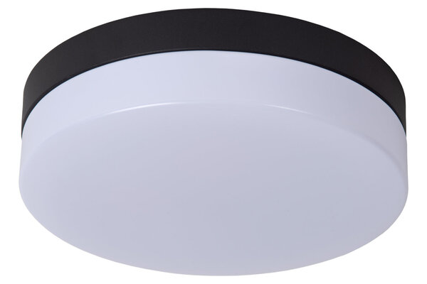 Lucide BISKIT - Plafonnière Badkamer - Ø 23 cm - LED - 1x12W 2700K - IP44 - Bewegingssensor - Zwart Lucide BISKIT - Plafonnière Badkamer - Ø 23 cm - LED - 1x12W 2700K - IP44 - Bewegingssensor - Zwart
