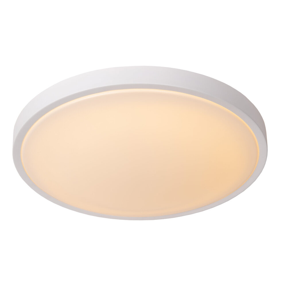 Lucide DASHER - Plafonnière Badkamer - Ø 41 cm - LED - 1x24W 2700K - IP44 - Bewegingssensor - Wit