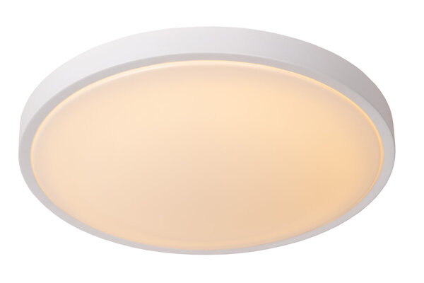 Lucide DASHER - Plafonnière Badkamer - Ø 41 cm - LED - 1x24W 2700K - IP44 - Bewegingssensor - Wit Lucide DASHER - Plafonnière Badkamer - Ø 41 cm - LED - 1x24W 2700K - IP44 - Bewegingssensor - Wit