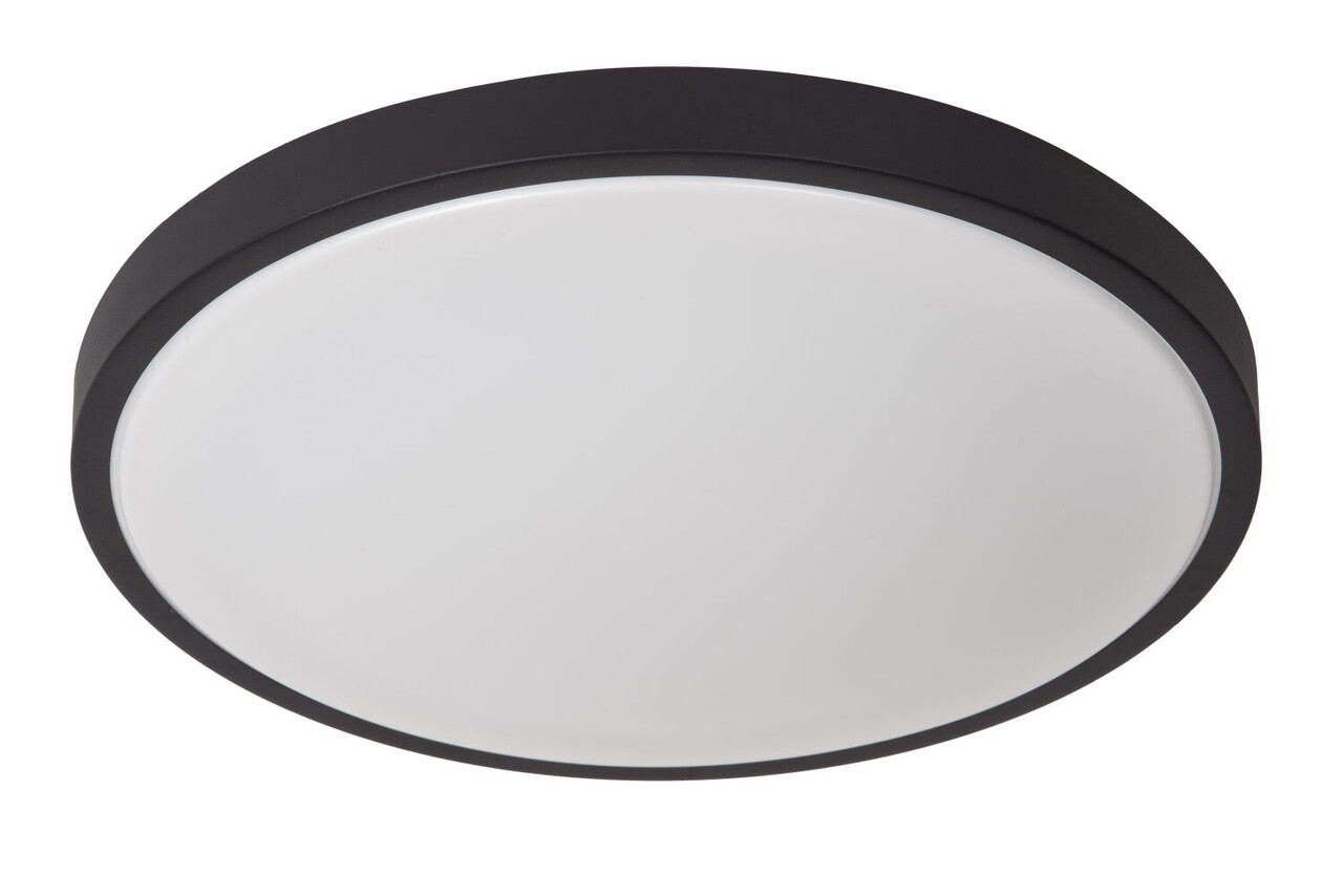 Lucide DASHER - Plafonnière Badkamer - Ø 41 cm - LED - 1x24W 2700K - IP44 - Bewegingssensor - Zwart Lucide DASHER - Plafonnière Badkamer - Ø 41 cm - LED - 1x24W 2700K - IP44 - Bewegingssensor - Zwart