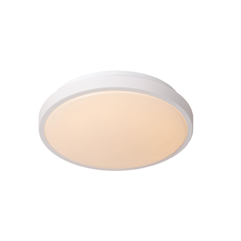 Lucide DASHER - Plafonnière Badkamer - Ø 29,3 cm - LED - 1x12W 2700K - IP44 - Bewegingssensor - Wit