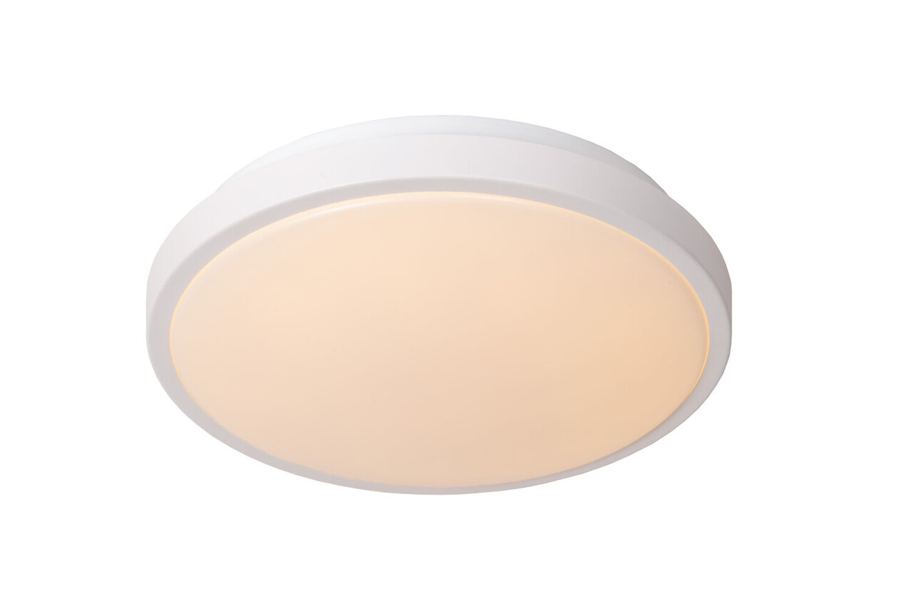 Lucide DASHER - Plafonnière Badkamer - Ø 29,3 cm - LED - 1x12W 2700K - IP44 - Beweging & dag/nacht sensor - Wit Lucide DASHER - Plafonnière Badkamer - Ø 29,3 cm - LED - 1x12W 2700K - IP44 - Beweging & dag/nacht sensor - Wit