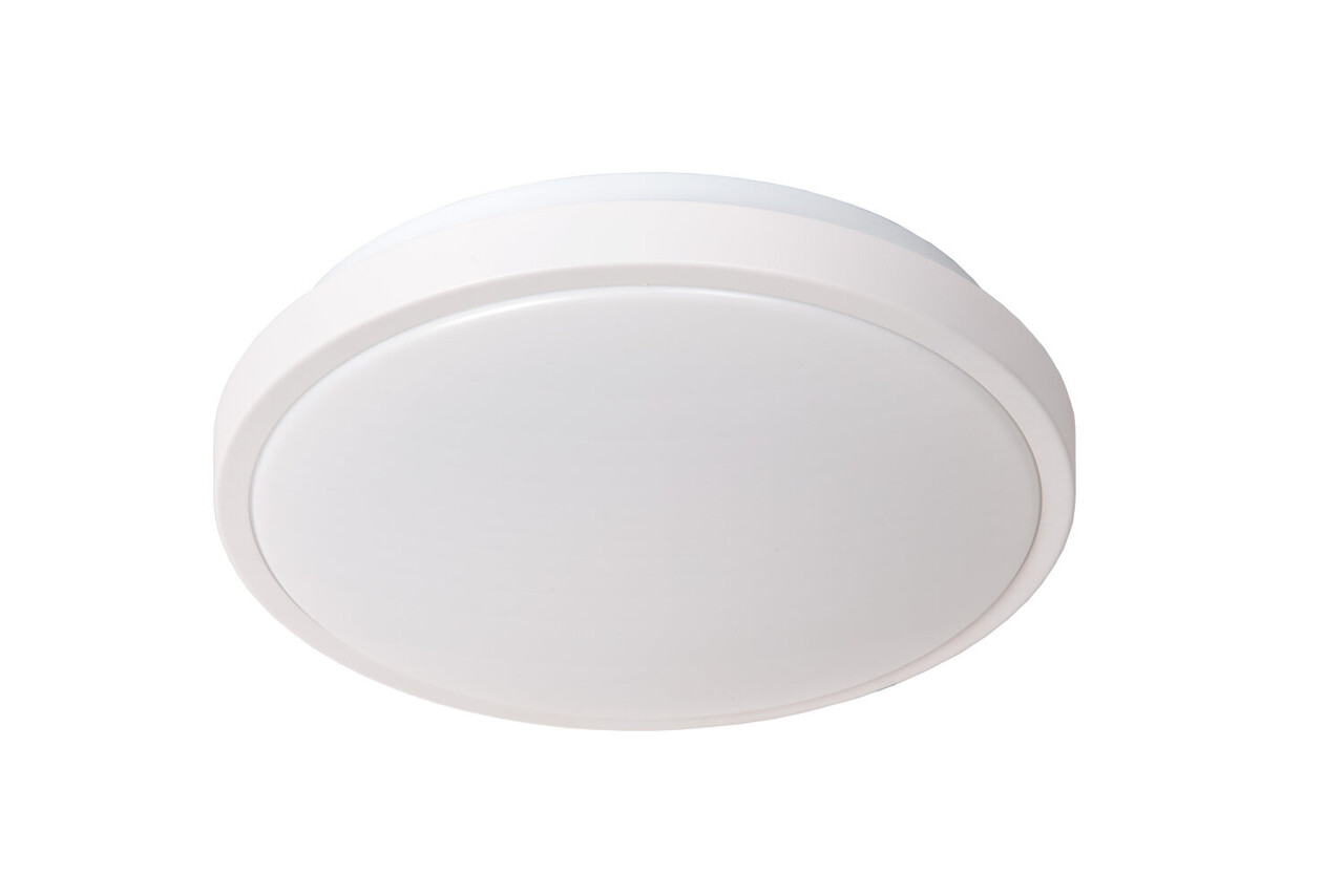Lucide DASHER - Plafonnière Badkamer - Ø 29,3 cm - LED - 1x12W 2700K - IP44 - Beweging & dag/nacht sensor - Wit Lucide DASHER - Plafonnière Badkamer - Ø 29,3 cm - LED - 1x12W 2700K - IP44 - Beweging & dag/nacht sensor - Wit
