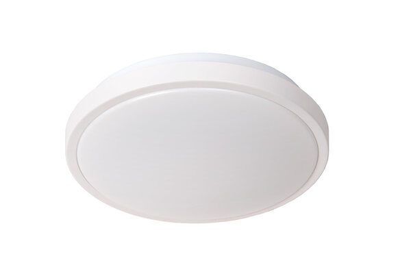 Lucide DASHER - Plafonnière Badkamer - Ø 29,3 cm - LED - 1x12W 2700K - IP44 - Beweging & dag/nacht sensor - Wit Lucide DASHER - Plafonnière Badkamer - Ø 29,3 cm - LED - 1x12W 2700K - IP44 - Beweging & dag/nacht sensor - Wit