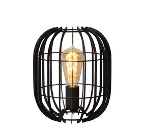 Lucide REDA - Tafellamp - Ø 22 cm - 1xE27 - Zwart