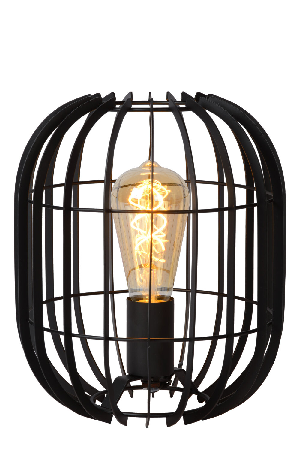 Lucide REDA - Tafellamp - Ø 22 cm - 1xE27 - Zwart