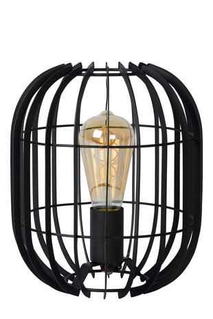 Lucide REDA - Tafellamp - Ø 22 cm - 1xE27 - Zwart Lucide REDA - Tafellamp - Ø 22 cm - 1xE27 - Zwart