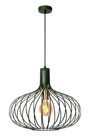 Lucide MANUELA - Hanglamp - Ø 50 cm - 1xE27 - Groen Lucide MANUELA - Hanglamp - Ø 50 cm - 1xE27 - Groen