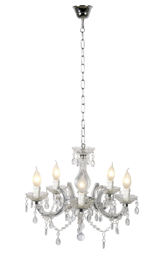 Lucide ARABESQUE - Kroonluchter - Ø 45 cm - 5xE14 - Transparant Lucide ARABESQUE - Kroonluchter - Ø 45 cm - 5xE14 - Transparant