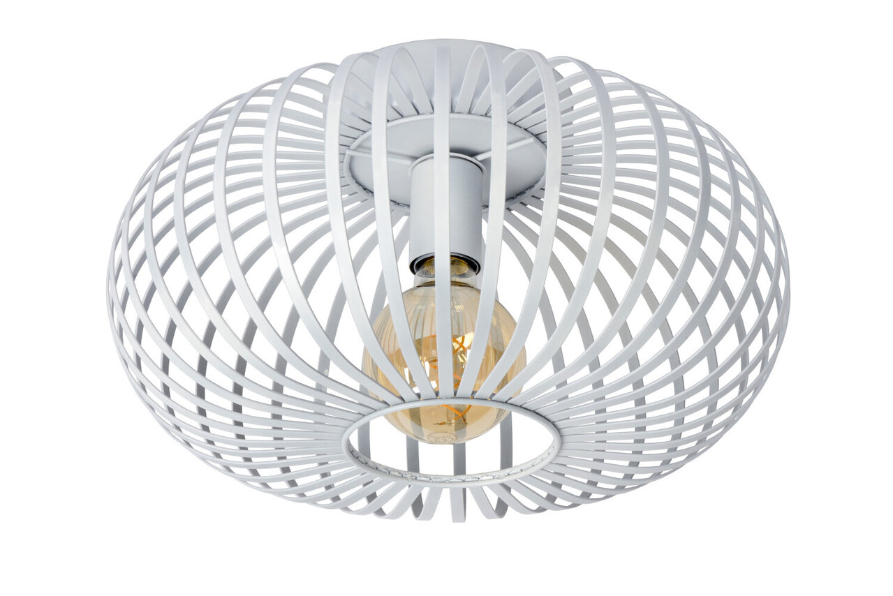 Lucide MANUELA - Plafonnière - Ø 39,5 cm - 1xE27 - Wit Lucide MANUELA - Plafonnière - Ø 39,5 cm - 1xE27 - Wit