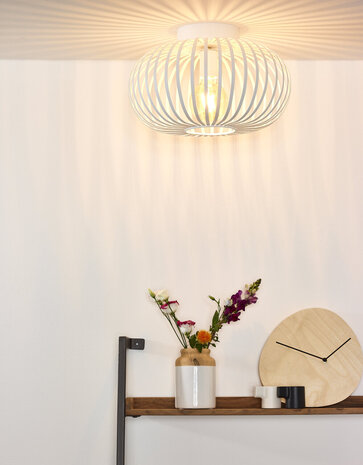 Lucide MANUELA - Plafonnière - Ø 39,5 cm - 1xE27 - Wit Lucide MANUELA - Plafonnière - Ø 39,5 cm - 1xE27 - Wit