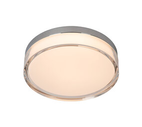 Lucide PLANO - Plafonnière Badkamer - Ø 23 cm - LED Dimb. - CCT - 1x11W 2700K/4000K - IP44 - Opaal Lucide PLANO - Plafonnière Badkamer - Ø 23 cm - LED Dimb. - CCT - 1x11W 2700K/4000K - IP44 - Opaal