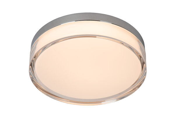 Lucide PLANO - Plafonnière Badkamer - Ø 23 cm - LED Dimb. - CCT - 1x11W 2700K/4000K - IP44 - Opaal Lucide PLANO - Plafonnière Badkamer - Ø 23 cm - LED Dimb. - CCT - 1x11W 2700K/4000K - IP44 - Opaal