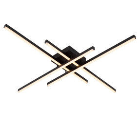 Lucide NOVAK - Plafonnière - LED Dimb. - CCT - 1x42W 2700K/4000K - Zwart Lucide NOVAK - Plafonnière - LED Dimb. - CCT - 1x42W 2700K/4000K - Zwart