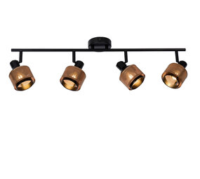 Lucide RAFA - Plafondspot - 4xE14 - Zwart