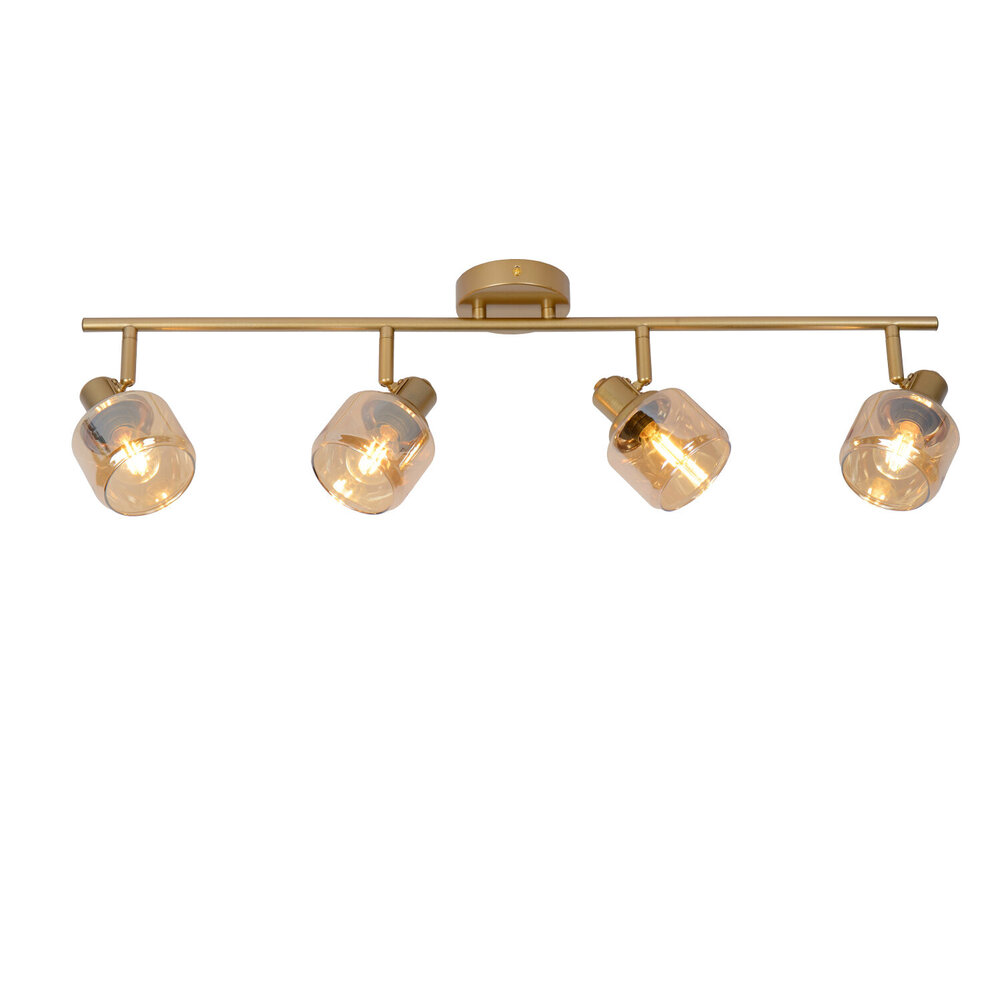 Lucide BJORN - Plafondspot - 4xE14 - Mat Goud / Messing