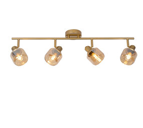 Lucide BJORN - Plafondspot - 4xE14 - Mat Goud / Messing Lucide BJORN - Plafondspot - 4xE14 - Mat Goud / Messing